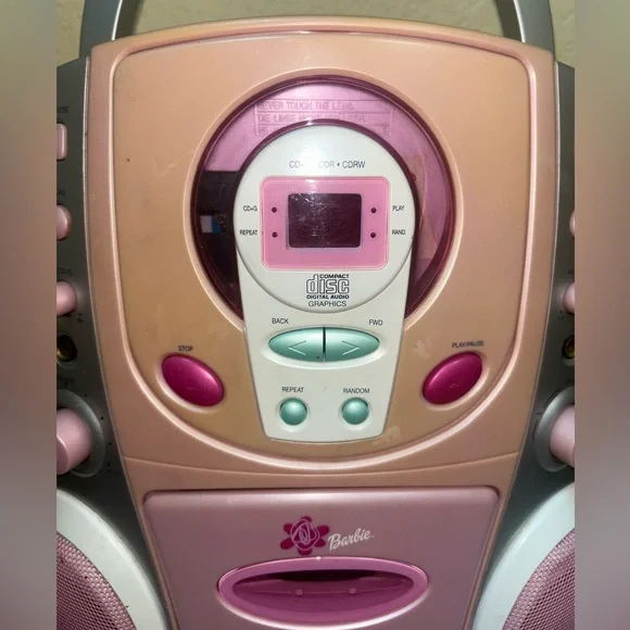 Barbie Stereo CD Karaoke Machine with Two Sing Along Micropones 2005 ULTRA RARE - Picture 2 of 8
